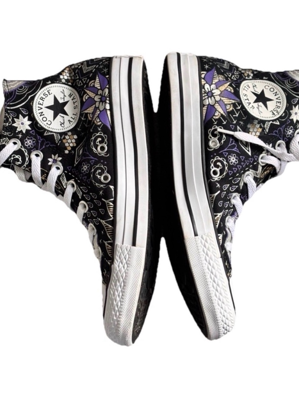 Converse All Stars High Tops
Black Purple Rare Size 7 - Picture 9 of 13